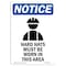 Signmission OSHA Sign, Hard Hats Must With, 14in X 10in Aluminum, 10" W, 14" H, Portrait, OS-NS-A-1014-V-13283 OS-NS-A-1014-V-13283 - alternate 1